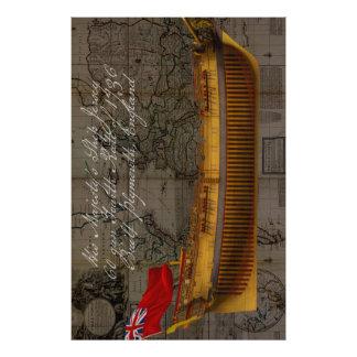 Profile Painting of Ship Jersey Fotodruck