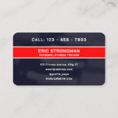 Profile picture blue red trainer visitenkarte (Rückseite)