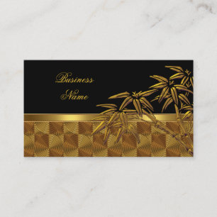 Profilkarte Asian Black Gold Bamboo Visitenkarte