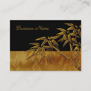 Profilkarte Asian Black Gold Bamboo Visitenkarte