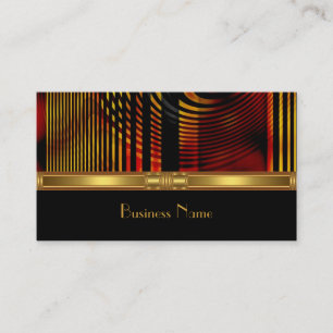 Profilkarte Geschäft Abstrakt Rot Gold Design 3 Visitenkarte