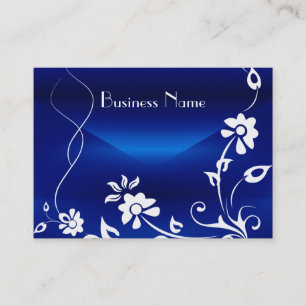 Profilkarte Royal Blue Floral Delight Design Visitenkarte