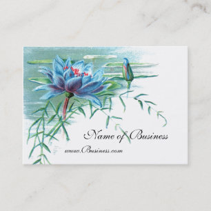 Profilkarte Vintage Blaue Seerose Visitenkarte