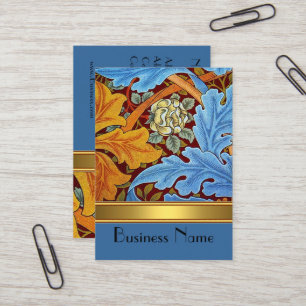 Profilkarte Vintage-Druck William Morris Gold Visitenkarte