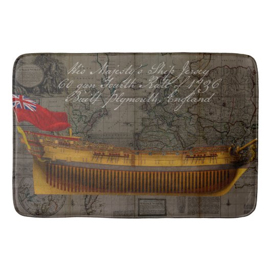 Profilmalerei des Schiffes Jersey Badematte (Vorderseite)