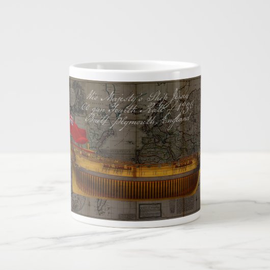 Profilmalerei des Schiffes Jersey Jumbo-Tasse (Vorderseite)