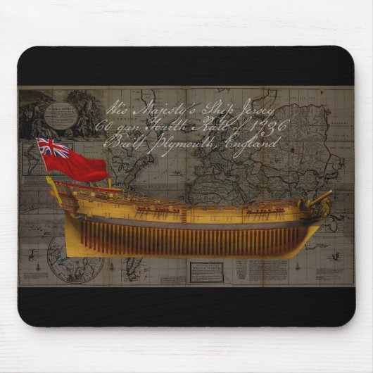 Profilmalerei des Schiffes Jersey Mousepad (Vorne)