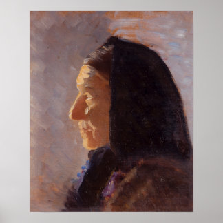 Profilportrait der Frau Skagen Poster
