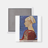 Profilportrait einer jungen Frau Magnet (Vorderseite/Rückseite)