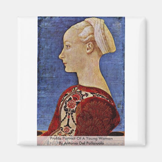 Profilportrait einer jungen Frau Magnet (Vorne)