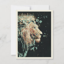 Profilporträt einer eleganten Lion-Illustration
