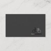Profiradfahrer Schwarz-Weiß QR-Code Visitenkarte (Vorderseite)
