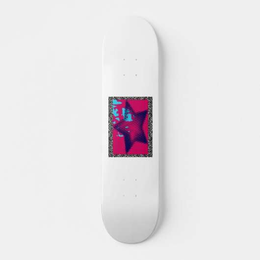 Profiskateboard mit coolem Sternmotiv Skateboard (Vorne)