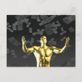 Profit oder Geldgewinne leicht mit dem Menschen er Postkarte (Vorderseite)