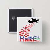 Profit to - Haiti Air Drop - Square Button (Vorne & Hinten)