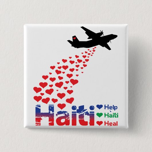 Profit to - Haiti Air Drop - Square Button (Vorderseite)