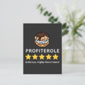 Profiterole 5 Sterne für Profiterolenliebhaber Postkarte (Stehend Vorderseite)