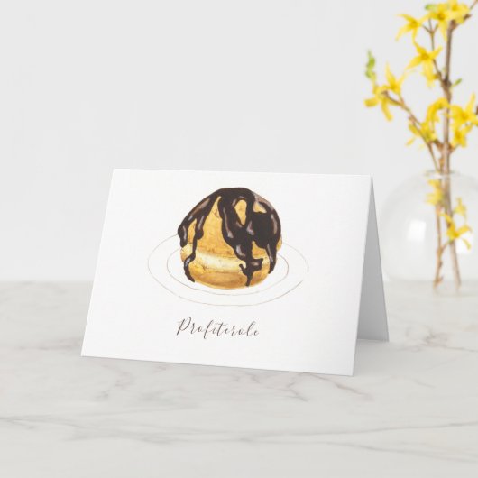 Profiterole Card Karte (Gelbe Blume)