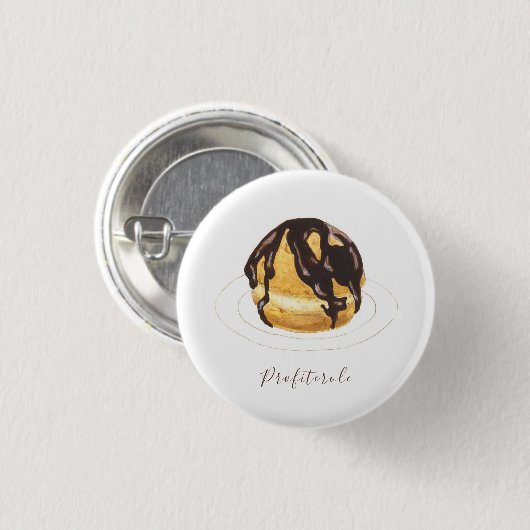 Profiterole Wasserfarbe Button (Vorne & Hinten)
