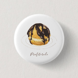 Profiterole Wasserfarbe Button