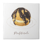 Profiterole Wasserfarbe Fliese (Vorderseite)