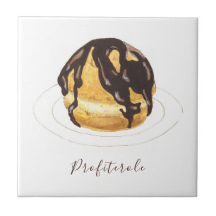Profiterole Wasserfarbe Fliese