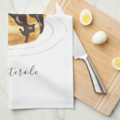 Profiterole Wasserfarbe Geschirrtuch (Viertel Falte)