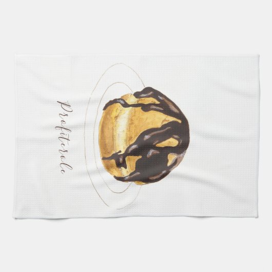 Profiterole Wasserfarbe Geschirrtuch (Horizontal)