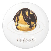 Profiterole Wasserfarbe Keramikknauf (Vorderseite)