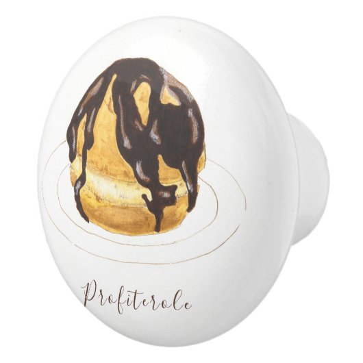 Profiterole Wasserfarbe Keramikknauf (Rechts)