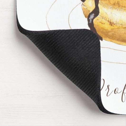 Profiterole Wasserfarbe Mousepad (Ecke)