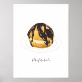 Profiterole Wasserfarbe Poster (Vorne)