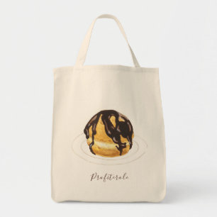 Profiterole Wasserfarbe Tragetasche