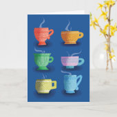 Profitieren Sie von der Gruppe sechs Cups mit damp Karte (Gelbe Blume)