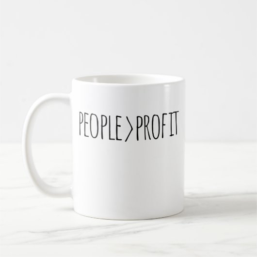 Profitorientierte Menschen Kaffeetasse (Links)