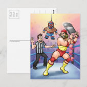 Profiwrestler Stahlstuhl Geburtstag Postkarte (Vorne/Hinten)