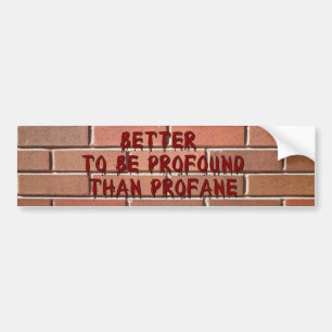 Profundes profanes (wetpaint) autoaufkleber