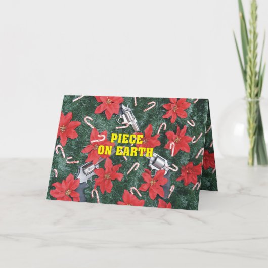 Progewehr-Stück auf Erdweihnachten Feiertagskarte (Vorderseite)