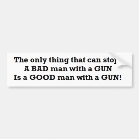 Progewehrkonservativer: Guter Mann mit einem Autoaufkleber (Vorne)