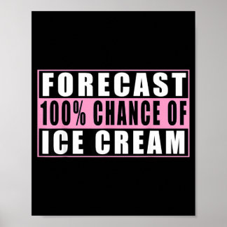 Prognose 100 Chance Auf Eiscreme Lustiger Spruch Poster