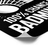 Prognose des Badminton Player Weekend: 100% Chance Poster (Ecke)