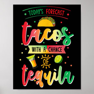 Prognose für heute Tacos mit einer Chance auf Tequ Poster