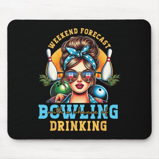 Prognosen für den Bowling am Wochenende Mousepad (Vorne)