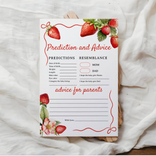Prognosen und Ratgeber-Game-Card-Blatt