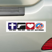 Progott, Gewehr, Leben, Antiobama-Autoaufkleber Autoaufkleber (Auf Auto)