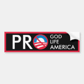 Progott-Leben Amerika=Anti-Obama Autoaufkleber (Vorne)
