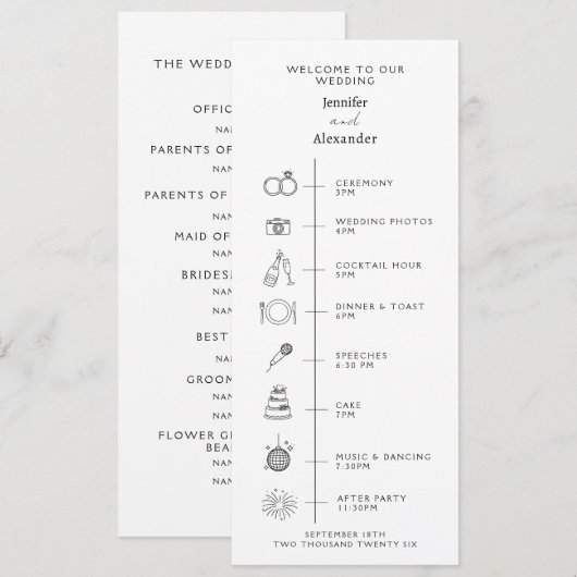 Program Modern Wedding. Programm (Vorne/Hinten)