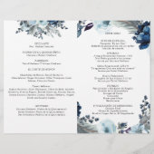 Programa de Quinceañera Azul con Flores (Rückseite)