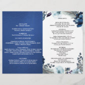 Programa de Quinceañera Azul Rey y Azul Marino (Rückseite)