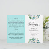 Programm Aqua Quinceanera, Aqua und Weiße Flora (Stehend Vorderseite)